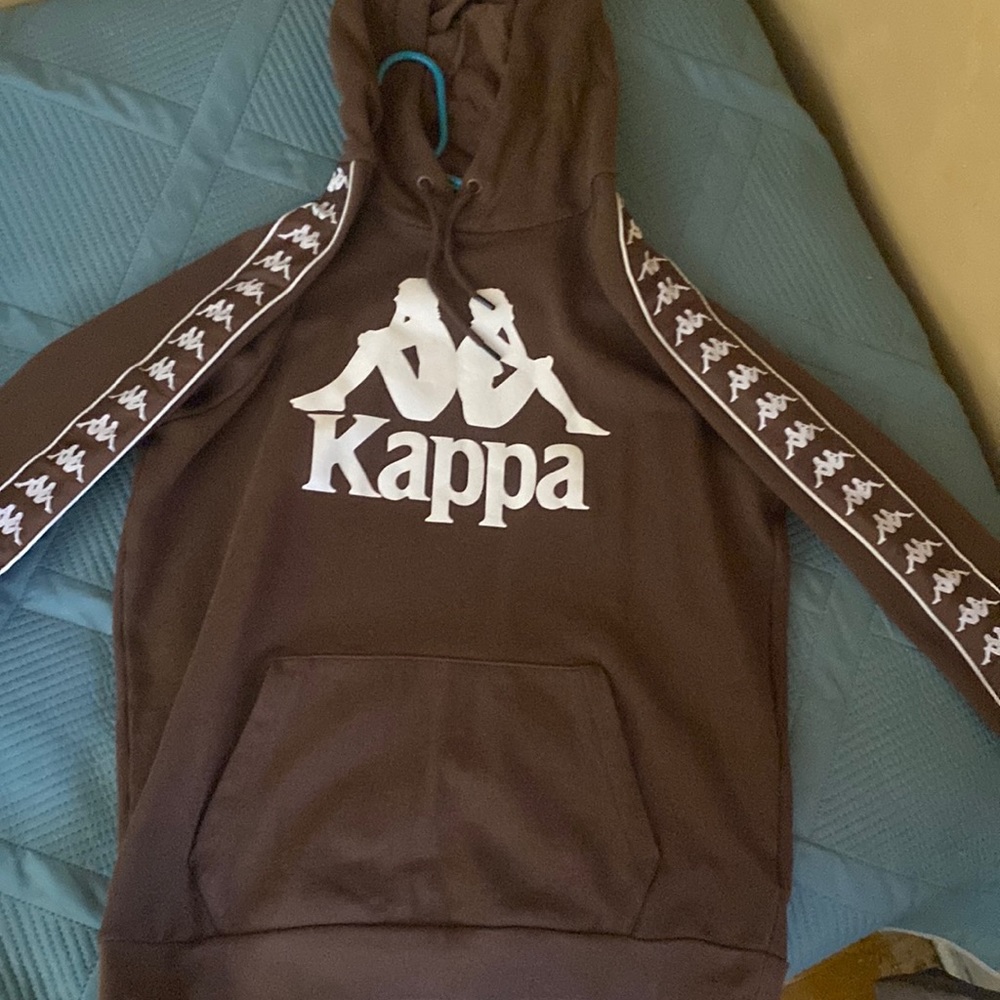 Brown Kappa hoodie size large.